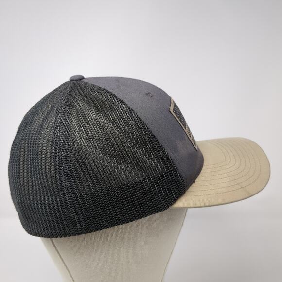 American Flag Fitted Trucker Hat Gray XL Adjustable Mesh Back 6 Panel Columbia - Picture 5 of 9